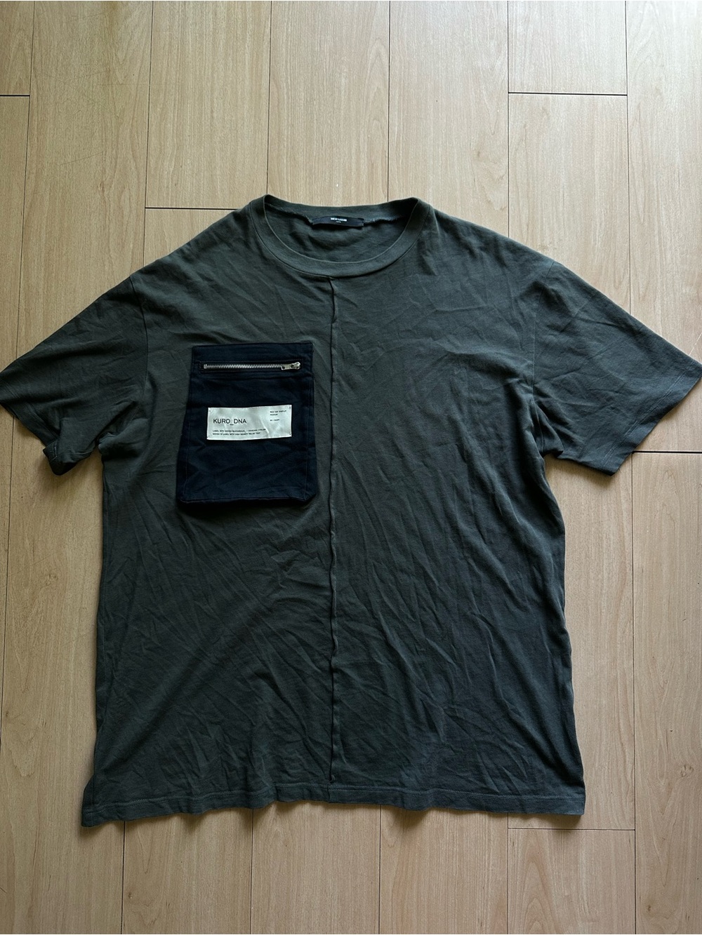 Takeshy Kurosawa Green Tshirt Zip Pocket Size XXL Cotton Made In Italy